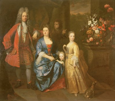 Oberst Andrew Bissett und seine Familie, 1708 von Enoch Seeman